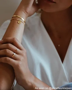 Finaste Plat armbandje goud kleurig Hot