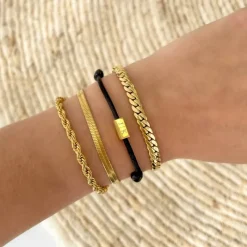 Finaste Plat armbandje goud kleurig Hot