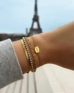 Finaste Plat armbandje goud kleurig Hot