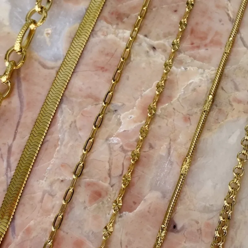 Finaste Plat armbandje goud kleurig Hot