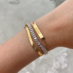 Finaste Plat armbandje goud kleurig Hot