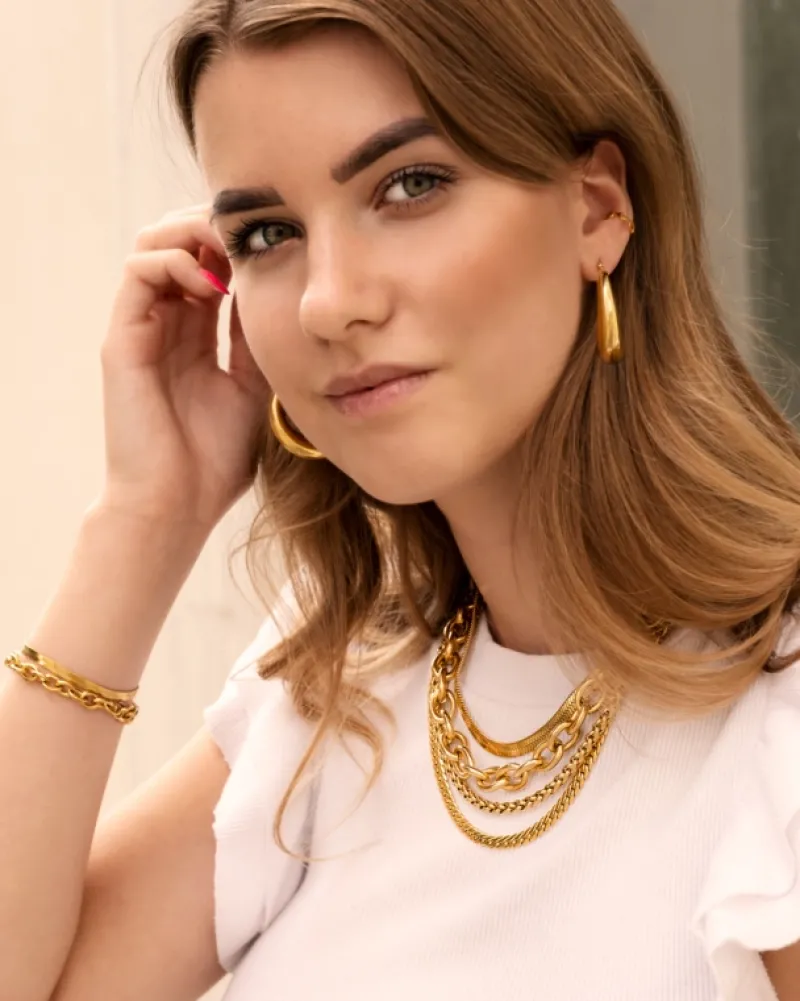 Finaste Plat armbandje goud kleurig Hot