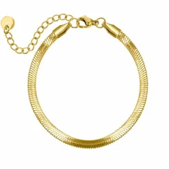 Finaste Plat Enkelbandje goud kleurig New