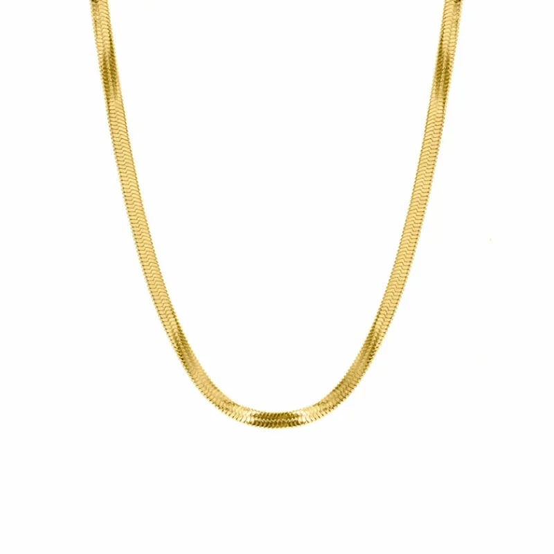 Finaste Plat kettinkje goud kleurig Fashion