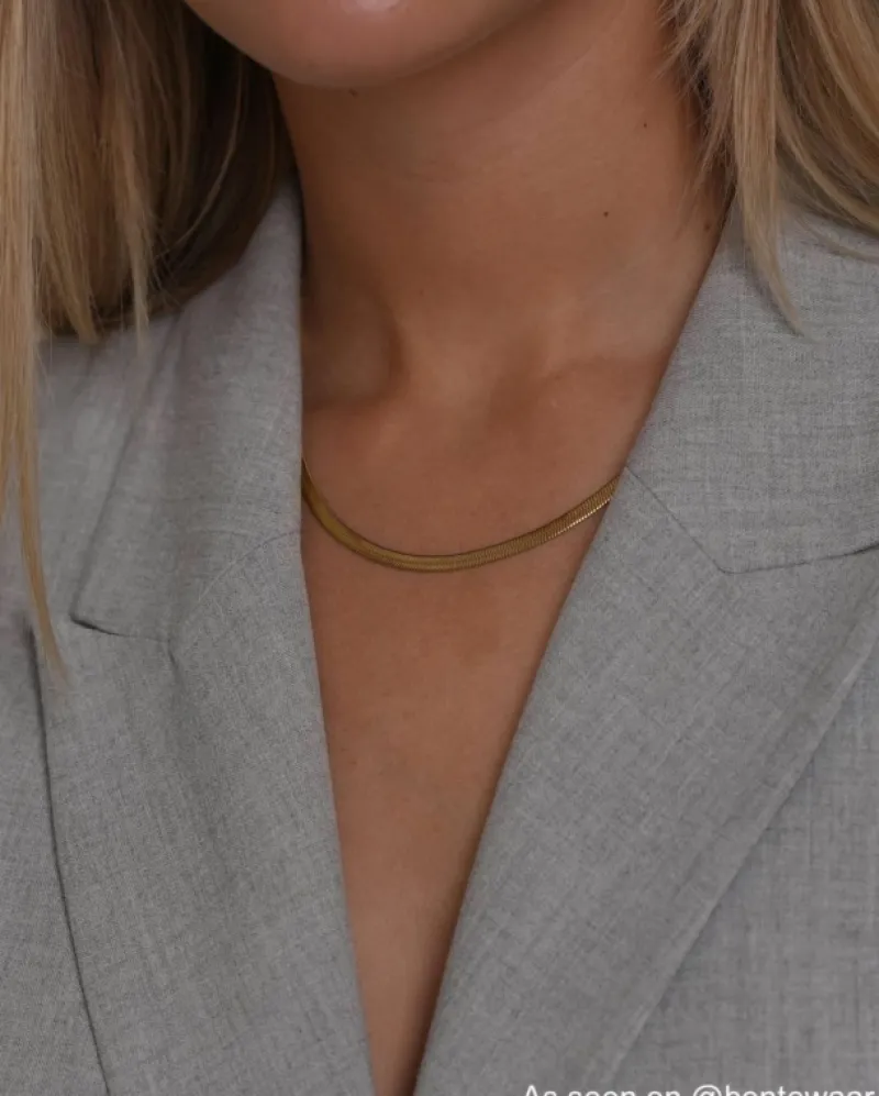 Finaste Plat kettinkje goud kleurig Fashion