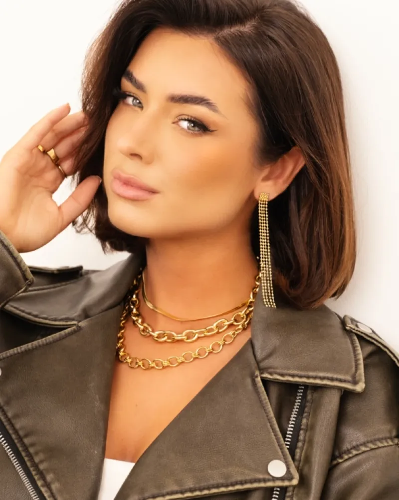 Finaste Plat kettinkje goud kleurig Fashion