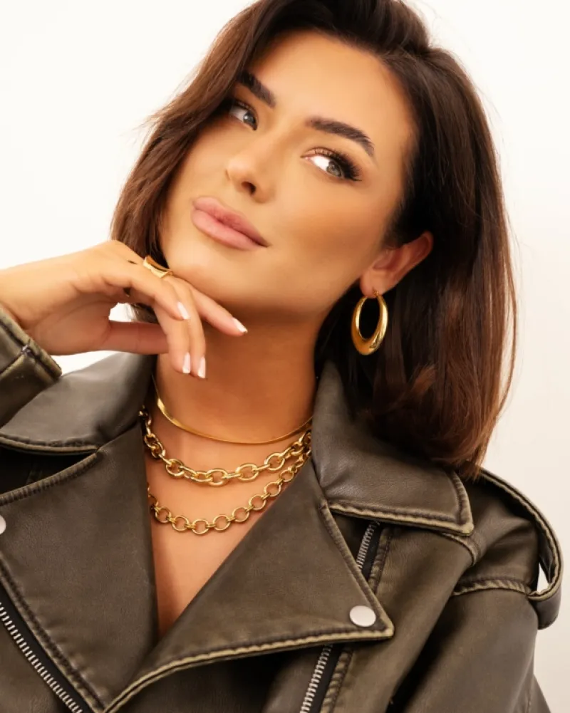 Finaste Plat kettinkje goud kleurig Fashion
