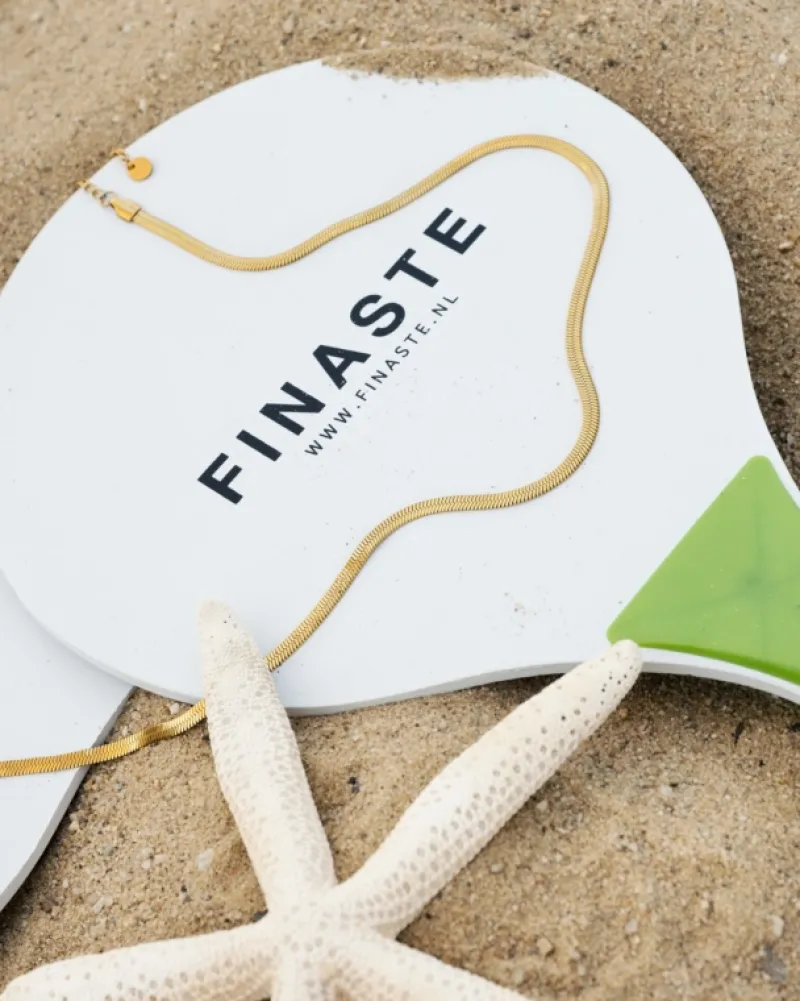 Finaste Plat kettinkje goud kleurig Fashion