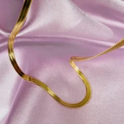 Finaste Plat kettinkje goud kleurig Fashion