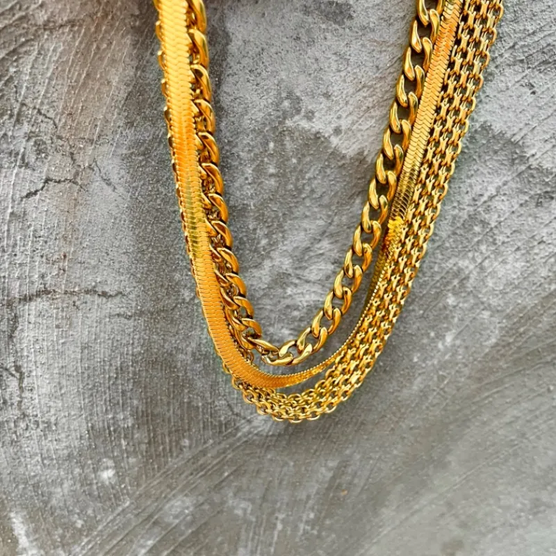 Finaste Plat kettinkje goud kleurig Fashion