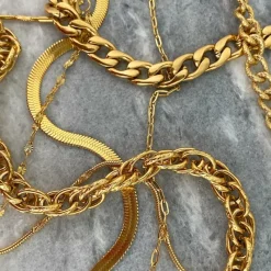Finaste Plat kettinkje goud kleurig Fashion