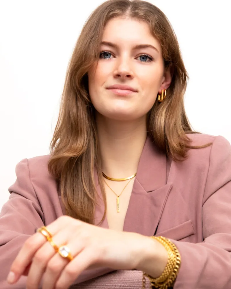Finaste Plat kettinkje goud kleurig Fashion