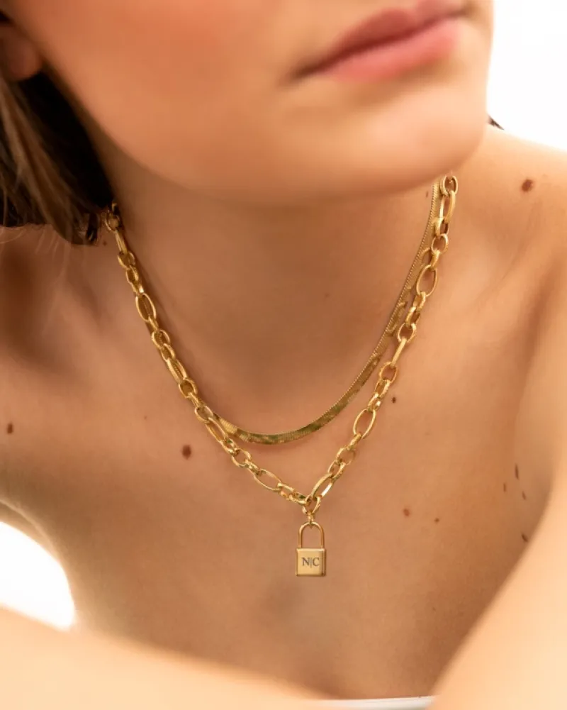 Finaste Platte Choker ketting gold plated Clearance