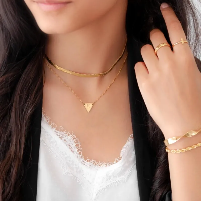 Finaste Platte Choker ketting gold plated Clearance