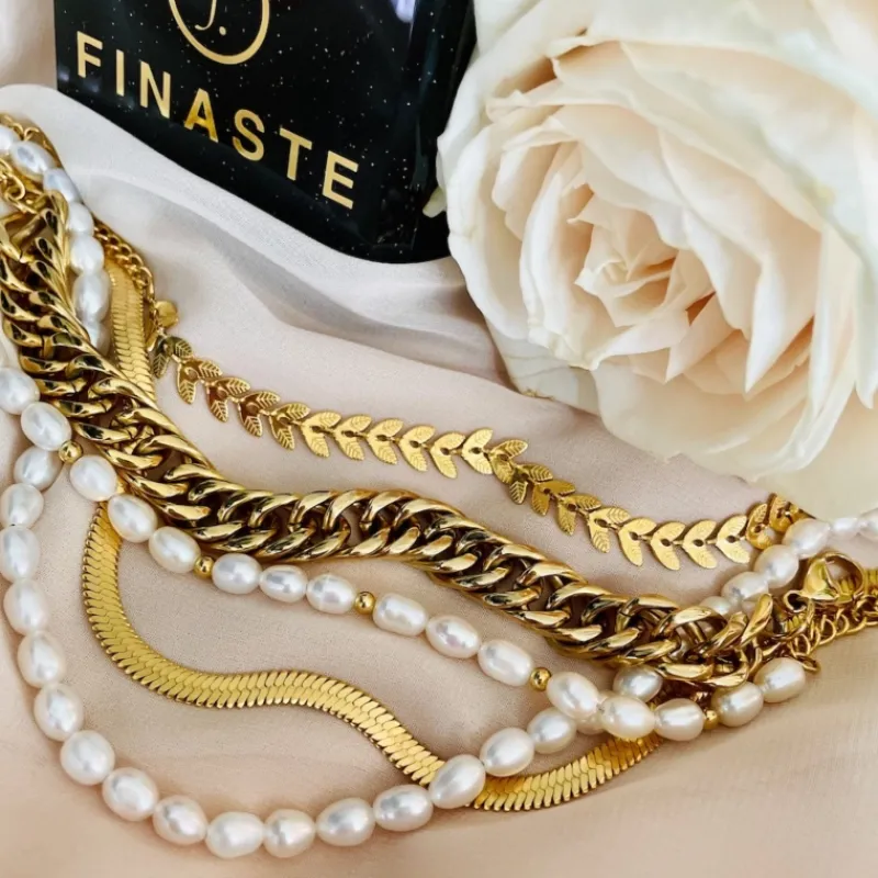 Finaste Platte Choker ketting gold plated Clearance