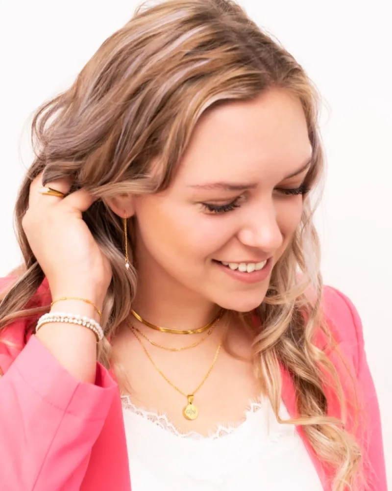 Finaste Platte Choker ketting gold plated Clearance