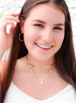 Finaste Platte Choker ketting gold plated Clearance
