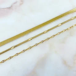 Finaste Platte Choker ketting gold plated Clearance