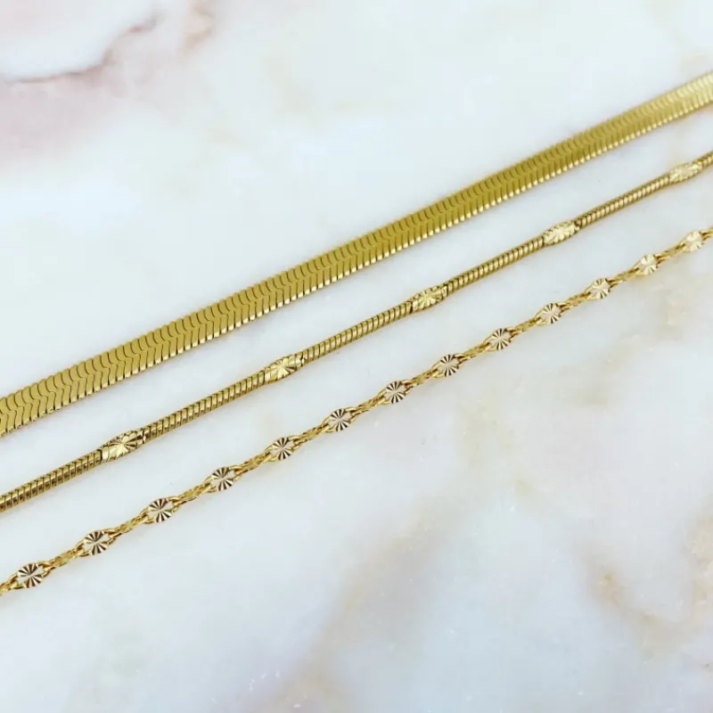 Finaste Platte Choker ketting gold plated Clearance