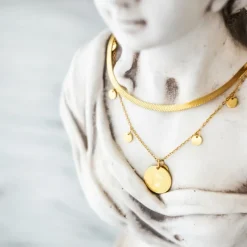 Finaste Platte Choker ketting gold plated Clearance