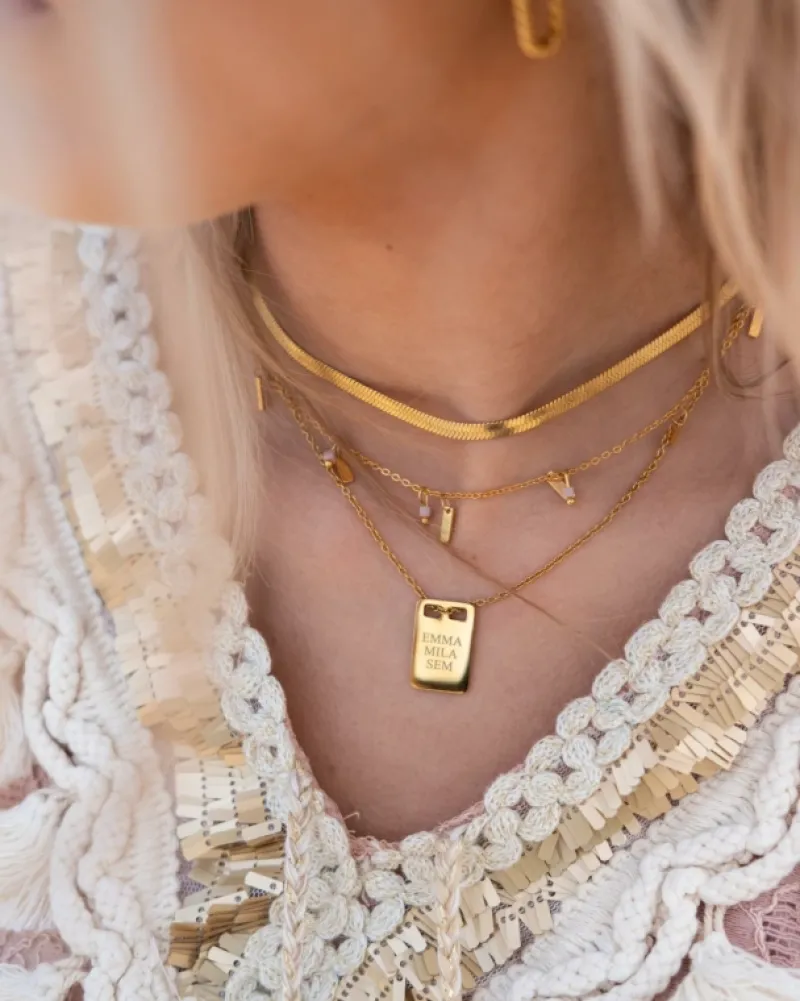 Finaste Platte Choker ketting gold plated Clearance