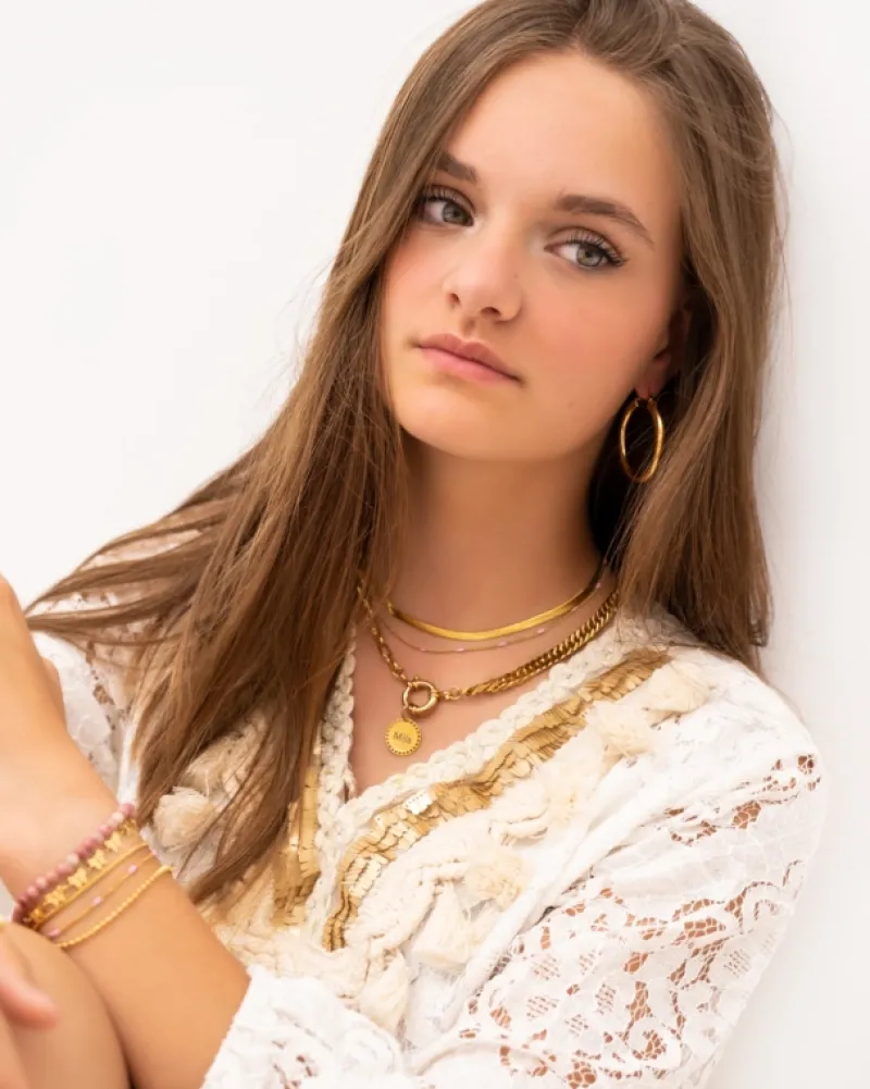 Finaste Platte Choker ketting gold plated Clearance