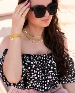 Finaste Platte Choker ketting gold plated Clearance