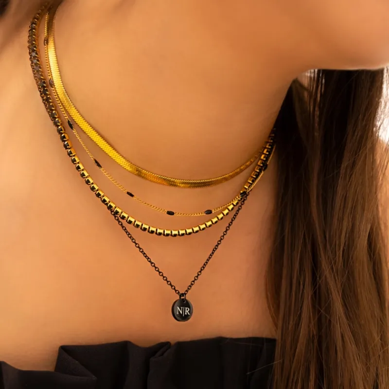 Finaste Platte Choker ketting gold plated Clearance