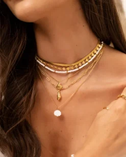 Finaste Platte Choker ketting gold plated Clearance