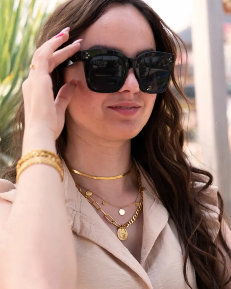 Finaste Platte Choker ketting gold plated Clearance