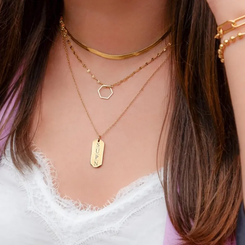 Finaste Platte Choker ketting gold plated Clearance