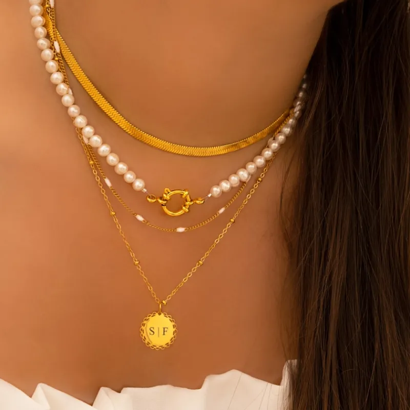 Finaste Platte Choker ketting gold plated Clearance