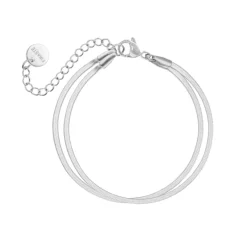 Finaste Platte snake armband dubbel Hot
