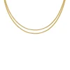 Finaste Platte snake ketting dubbel goudkleurig Online