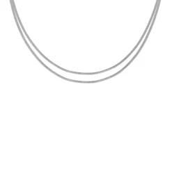 Finaste Platte snake ketting dubbel Discount