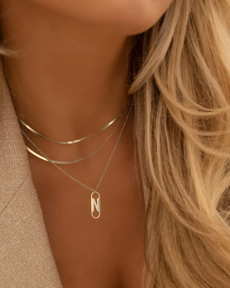 Finaste Platte snake ketting dubbel Discount