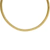 Finaste Platte snake ketting goudkleurig Best