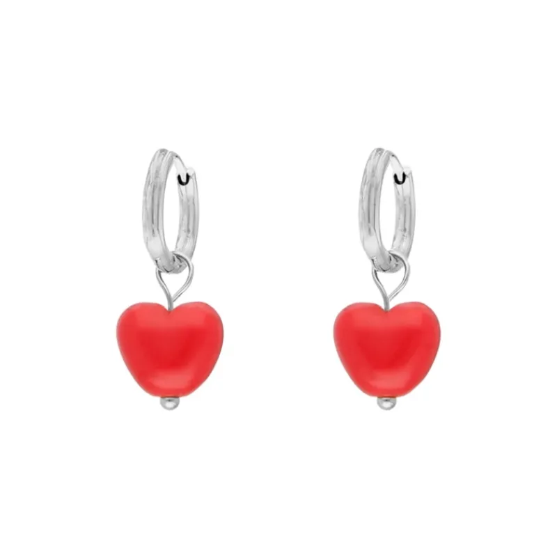 Finaste Red heart earrings Clearance