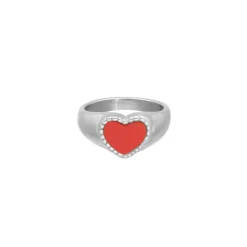 Finaste Red Influencer Heart Ring Online