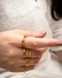 Finaste Ring bar gold plated Sale