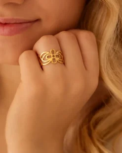 Finaste Ring boho twirl goudkleurig Clearance