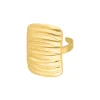 Finaste Ring chunky striped goudkleurig Outlet