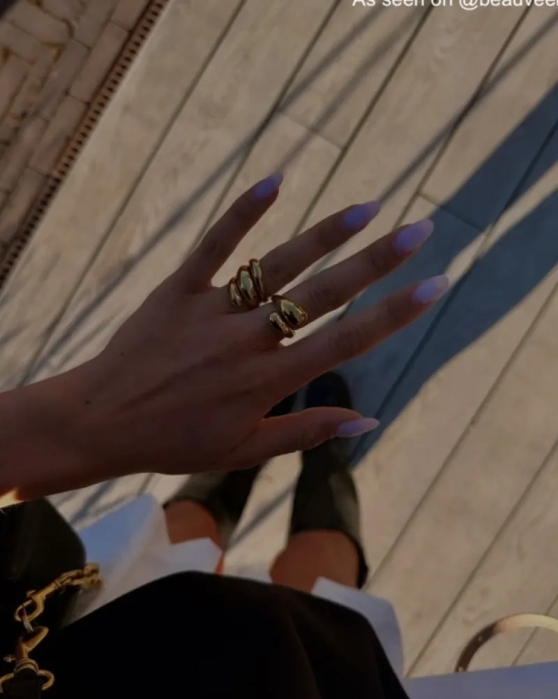 Finaste Ring chunky teardrops goldplated Discount