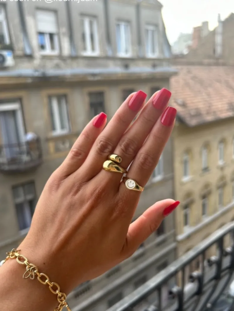 Finaste Ring chunky teardrops goldplated Discount