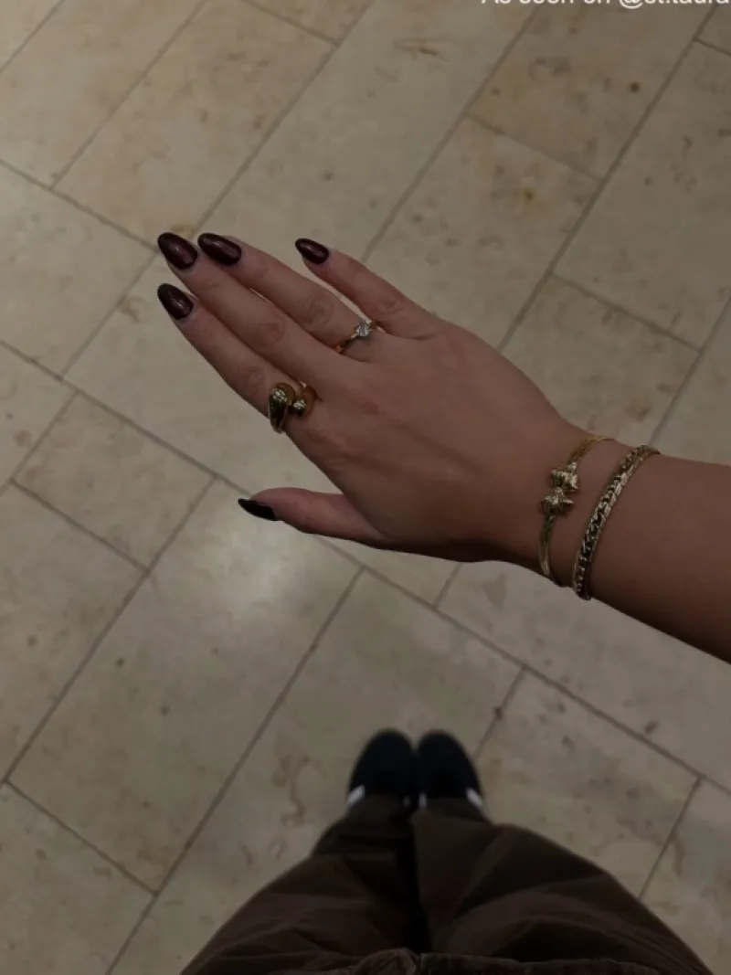 Finaste Ring chunky teardrops goldplated Discount