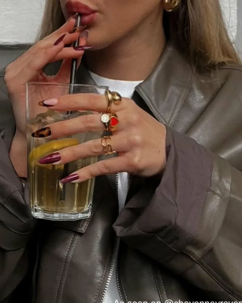 Finaste Ring chunky teardrops goldplated Discount