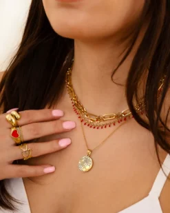 Finaste Ring chunky teardrops goldplated Discount
