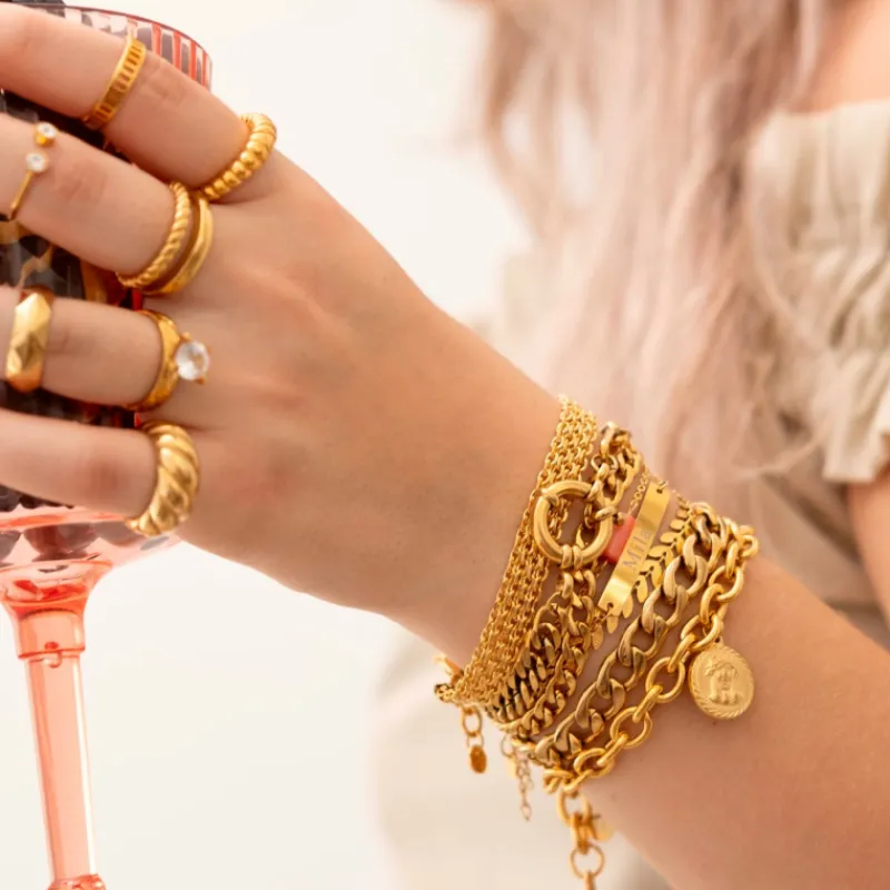 Finaste Ring Croissant kleur goud Clearance