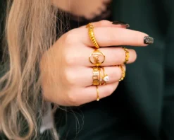 Finaste Ring Croissant kleur goud Clearance