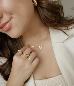 Finaste Ring Croissant kleur goud Clearance